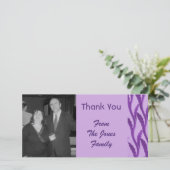 elegantes Lila danken Ihnen Dankeskarte (Stehend Vorderseite)