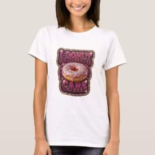 Elegantes lila Design mit dem Text "I DONUT CARE" T-Shirt