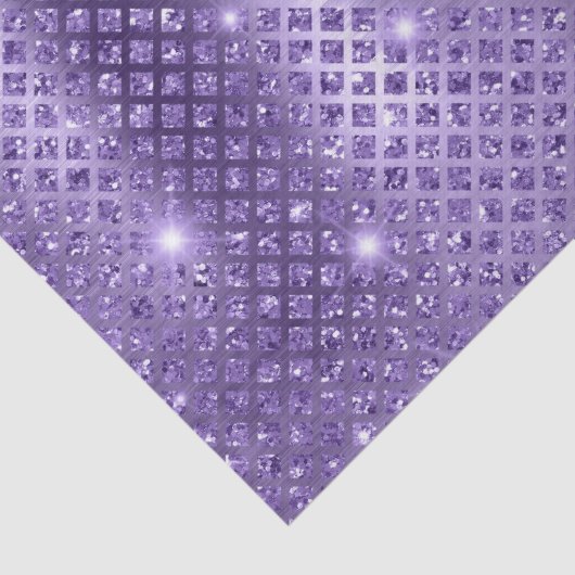 Elegantes Lila Diamonds Metallisches Glitzer-Muste Seidenpapier (Detail)