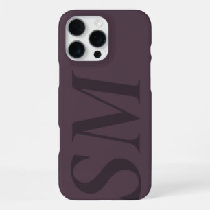 Elegantes lila fettes Initial-Monogramm iPhone 16 Pro Max Hülle
