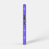 Elegantes Lila Filigree Muster Monogramm Samsung Galaxy Hülle (Rechte Seite)