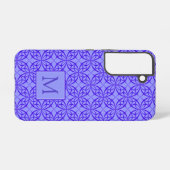 Elegantes Lila Filigree Muster Monogramm Samsung Galaxy Hülle (Rückseite (Horizontal))