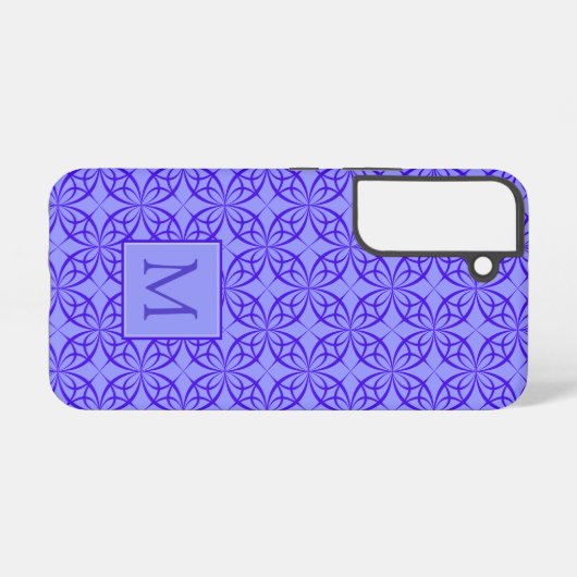 Elegantes Lila Filigree Muster Monogramm Samsung Galaxy Hülle (Rückseite (Horizontal))