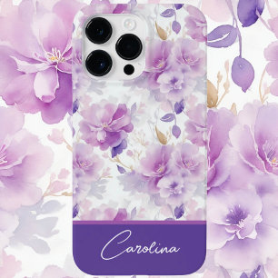 Elegantes lila Flieder-Wasserfarben-Blumendesign Case-Mate iPhone 14 Pro Max Hülle