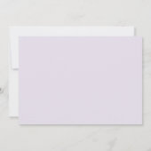 Elegantes Lila Flora-Foto Einladung (Rückseite)