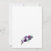 Elegantes Lila florales Brautparty Einladung (Rückseite)