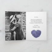 Elegantes Lila florales Foto Glücklicher Muttertag Karte (Innenseite)