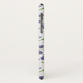 Elegantes, Lila, florales Muster Case-Mate iPhone Hülle (Hinten/Links)