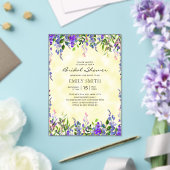 Elegantes Lila florgelbes Brautparty Acryleinladungen (In Situ (Hochzeit))