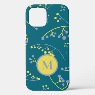 Elegantes, lila-gelbes Beerenmuster Case-Mate iPhone Hülle
