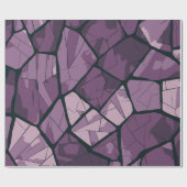 Elegantes Lila geometrisches Glasdesign Geschenkpapier (Flach)