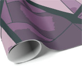 Elegantes Lila geometrisches Glasdesign Geschenkpapier (Rolleneckpunkt)
