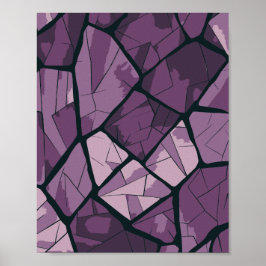 Elegantes Lila geometrisches Glasdesign Poster