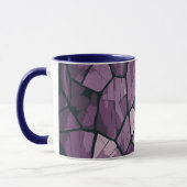 Elegantes Lila geometrisches Glasdesign Tasse (Links)