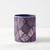 Elegantes Lila geometrisches Glasdesign Tasse (Zentrum)