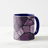 Elegantes Lila geometrisches Glasdesign Tasse (VorderseiteRechts)