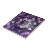 Elegantes Lila geometrisches Muster Fliese (Seite)