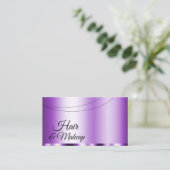 Elegantes Lila Glamour mit Beruflichem Foto Visitenkarte (Stehend Vorderseite)