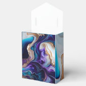 Elegantes Lila Gold & Aqua Monogramm Geschenkschachtel (Geöffnet)