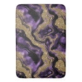 Elegantes Lila-Gold-Glitzer-Muster Badematte (Vorderseite Vertikal)