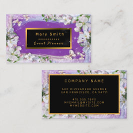 Elegantes Lila Gold Hinzufügen Ihrer Text-Business Visitenkarte