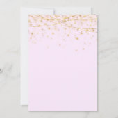 Elegantes Lila Gold Ornaments Weihnachts-Party Einladung (Rückseite)