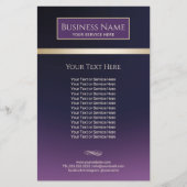 Elegantes Lila & Gold Schönheitssalon & Wellness-C Flyer (Vorne)