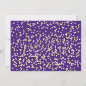 Elegantes Lila Gold Script 4 Foto Graduate Einladung (Rückseite)