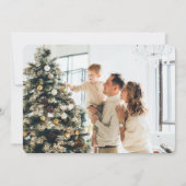 Elegantes Lila Gold Stars Foto Weihnachten (Rückseite)