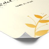 Elegantes Lila Golden Blätter Brautparty Poster (Ecke)