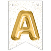 Elegantes Lila Goldkleid Geburtstag Wimpelkette (Dritte Fahne)