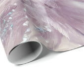 Elegantes Lila graues, farbenfrohes Blumengeflecht Geschenkpapier (Rolleneckpunkt)