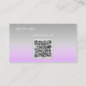 elegantes lila-graues Omelat Visitenkarte (Rückseite)