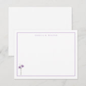 Elegantes lila Grün Personalized Mitteilungskarte (Vorne/Hinten)