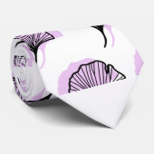 Elegantes Lila handGezeichnet Ginkgo-Leaf-Muster Krawatte (Gerollt)