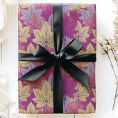 Elegantes, Lila Herbstmuster Geschenkpapier