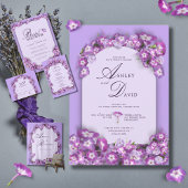 Elegantes Lila Hochzeitsmenü am Lilac Finn
