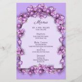 Elegantes Lila Hochzeitsmenü am Monte Lilac (Vorderseite)