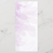 Elegantes Lila Hochzeitsmenü Menükarte (Rückseite)