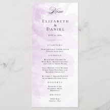 Elegantes Lila Hochzeitsmenü
