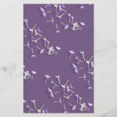 Elegantes Lila Hochzeitsmenü von Lilac I Arch Flor (Rückseite)