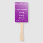 Elegantes Lila Hochzeitsprogramm Fächer (Vorderseite)