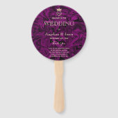 Elegantes Lila Hochzeitsprogramm Fächer (Vorderseite)
