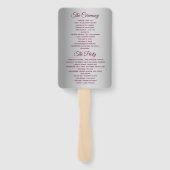 Elegantes Lila Hochzeitsprogramm Fächer (Rückseite)