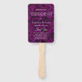 Elegantes Lila Hochzeitsprogramm Fächer (Vorderseite)