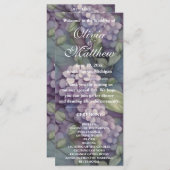 Elegantes lila Hochzeitsprogramm für Wasserfarben (Vorne/Hinten)