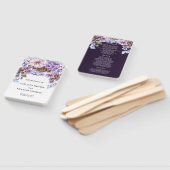 Elegantes Lila Hochzeitsprogramm für Wasserfarben Fächer (Non-assembled)