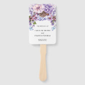 Elegantes Lila Hochzeitsprogramm für Wasserfarben Fächer (Vorderseite)