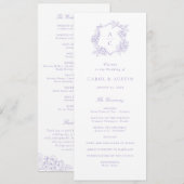 Elegantes lila Hortensien-Hochzeitsprogramm Programm (Vorne/Hinten)