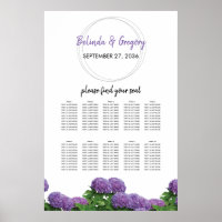 Elegantes Lila Hydrangea Hochzeitssattel